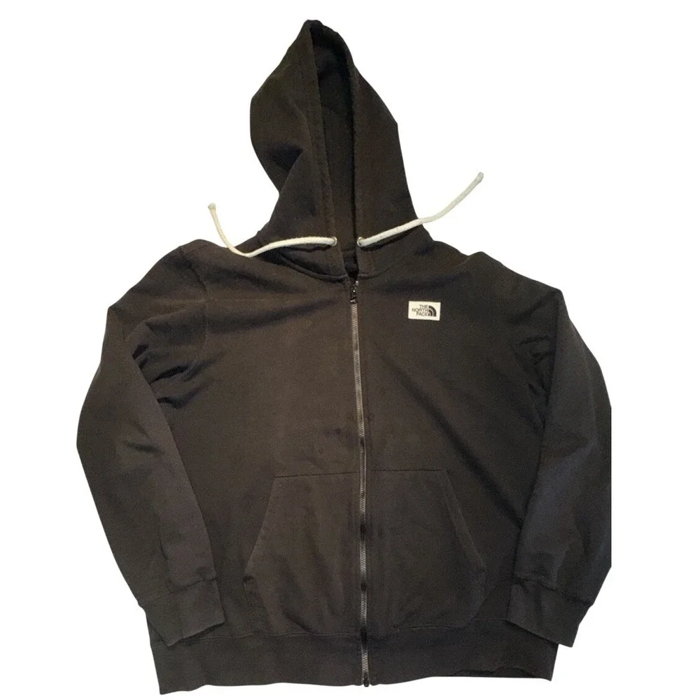 North Face Mens Heritage Patch Hoodie Size XL Full Zip Streetwear Outdoor Grunge